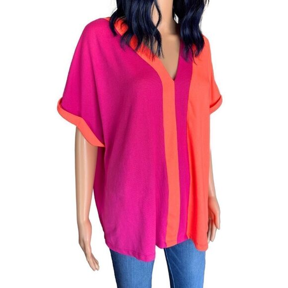 White Birch Women’s Buttery Soft Two Toned Top Size XL - Picture 4 of 5